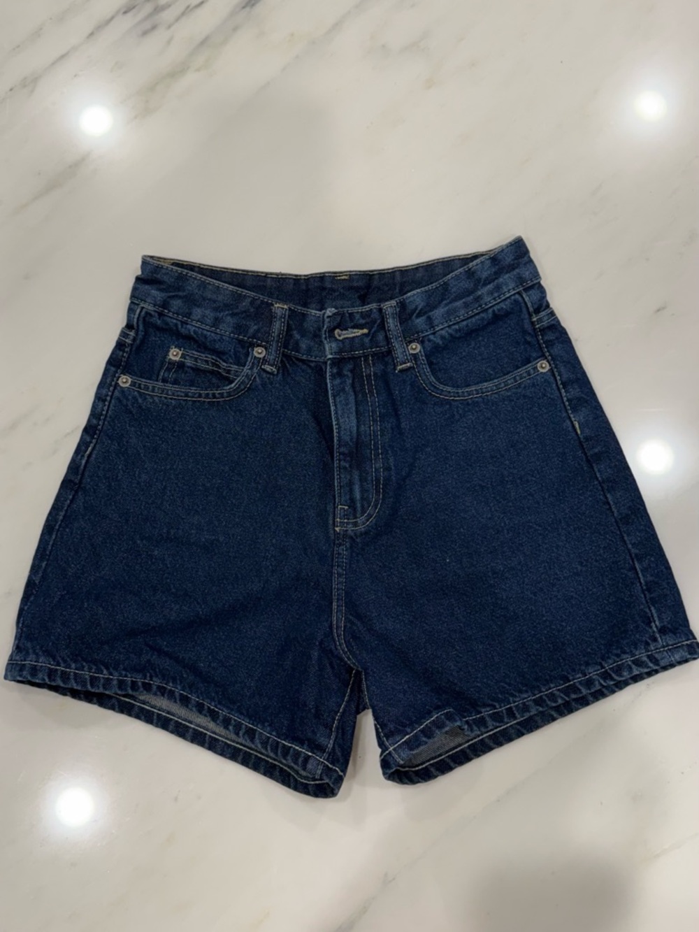 Dr Denim High-Rise Women’s Shorts - Dark Blue